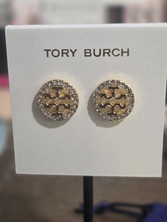 Tory Burch Jewelry - Tory Burch Miller Pavé Stud earrings